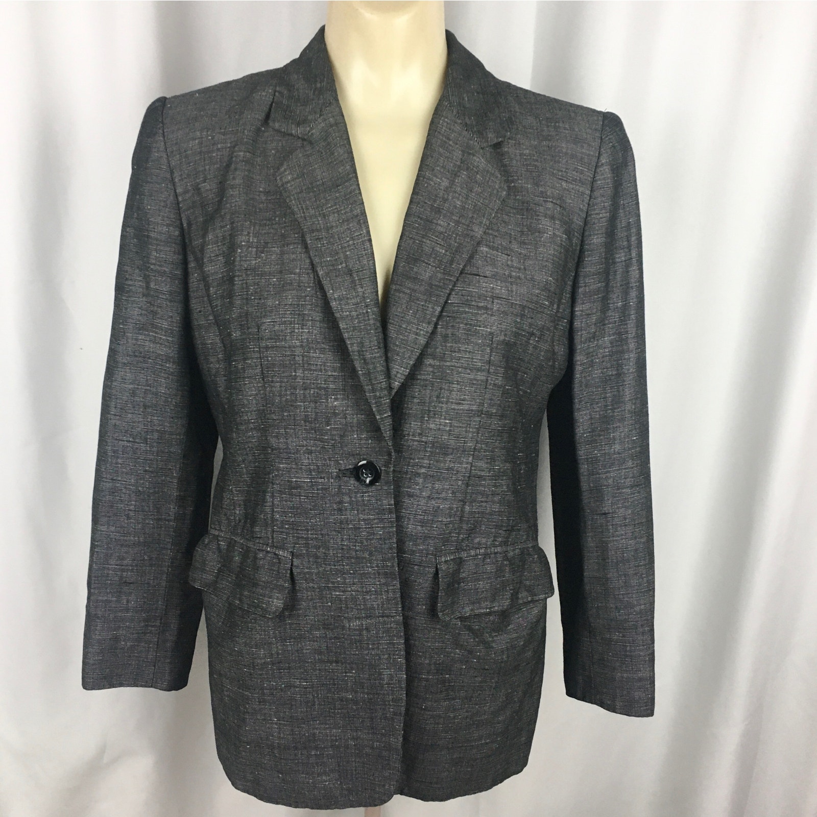 Liz Claiborne Women’s Linen Blend Blazer 2p Corpcore Office Travel